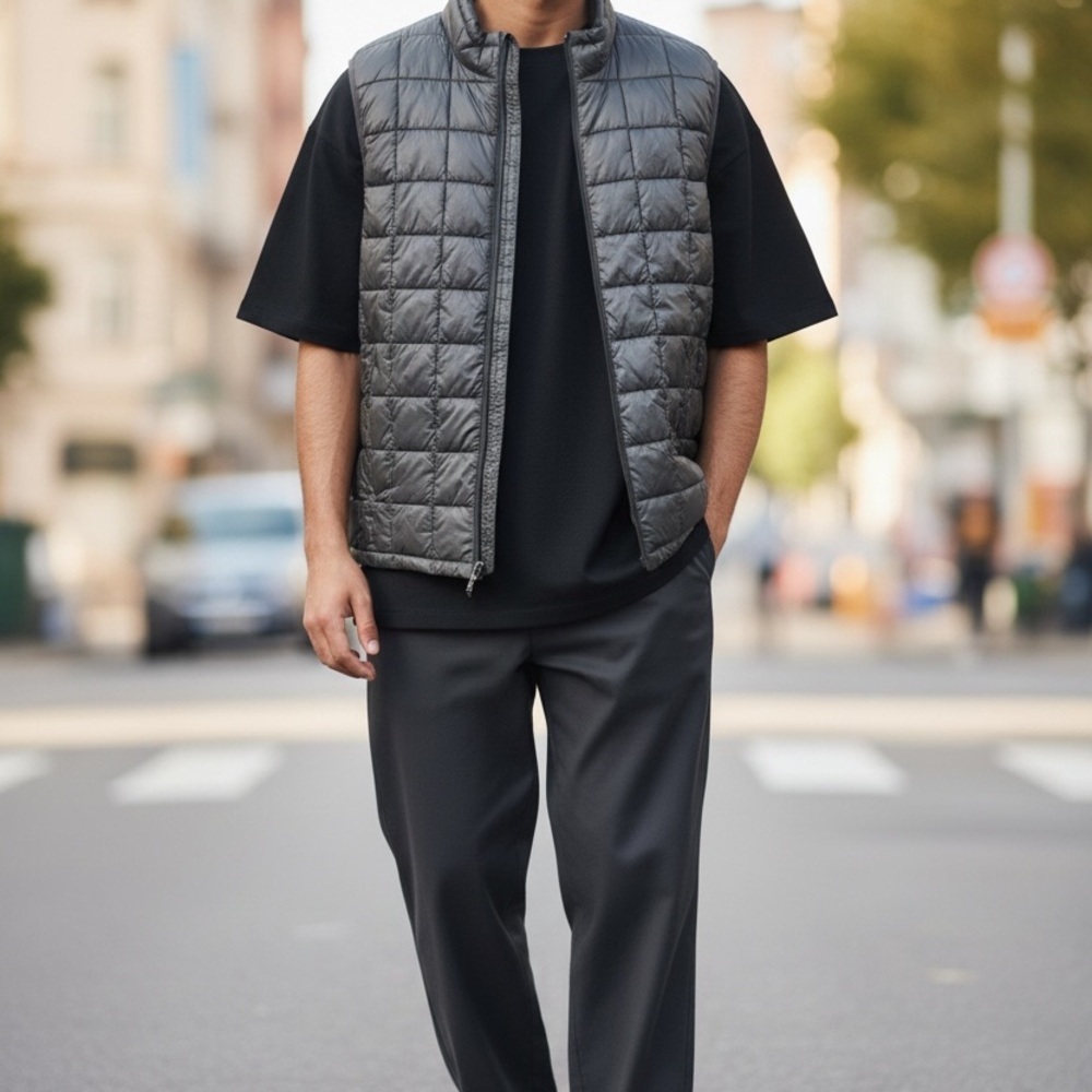 Swiss Tech Men's Dark Gray Puffer Vest